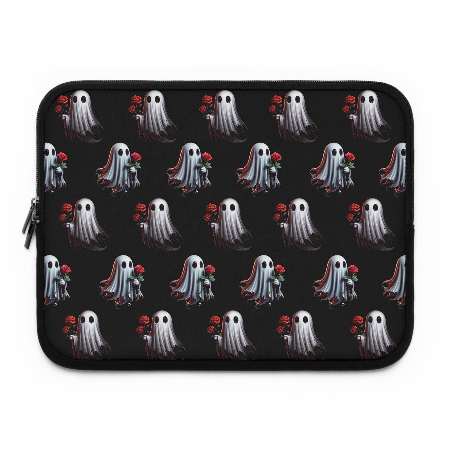 Romantic Gothic Ghosts with Rose Laptop Sleeve