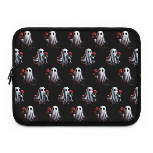 Romantic Gothic Ghosts with Rose Laptop Sleeve