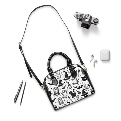 Shoulder Handbag, Spooky Halloween Design, Gothic Crossbody Purse for Witchy Vibes, Halloween Costume Accessory, Trick or Treat Bag, Creepy