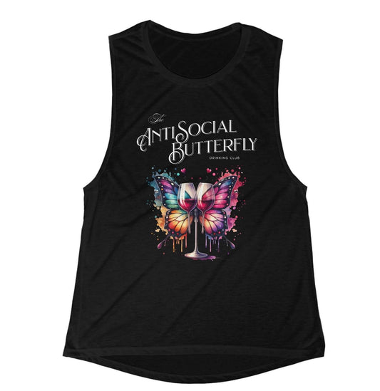 Anti-Social Drinking Club - Women's Flowy Scoop Muscle Tank