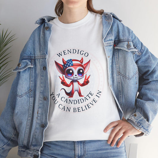 A Candidate you can Believe In - Wendigo Front Logo Unisex Heavy Cotton Tee