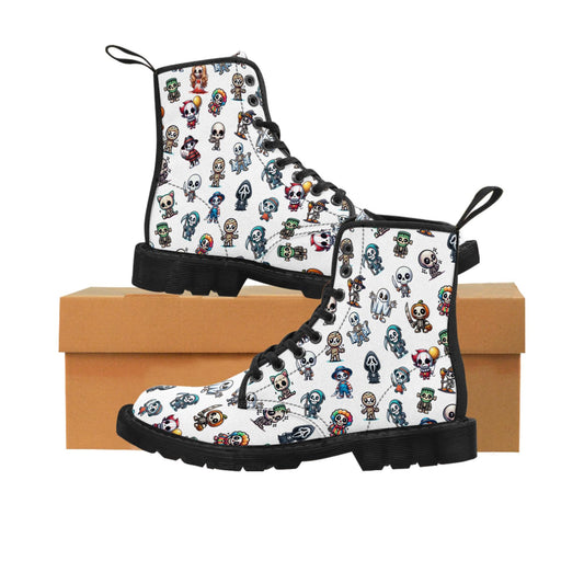 Halloween Boots, Skeleton Friends in Costume as Slashers and Creepers, Spooky Footwear, Creepy Costume, Funny fun & cute, Halloween