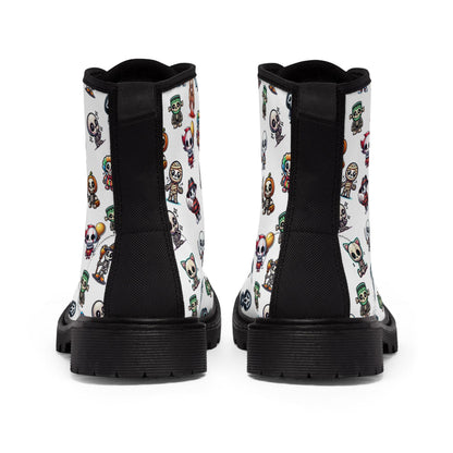 Halloween Boots, Skeleton Friends in Costume as Slashers and Creepers, Spooky Footwear, Creepy Costume, Funny fun & cute, Halloween