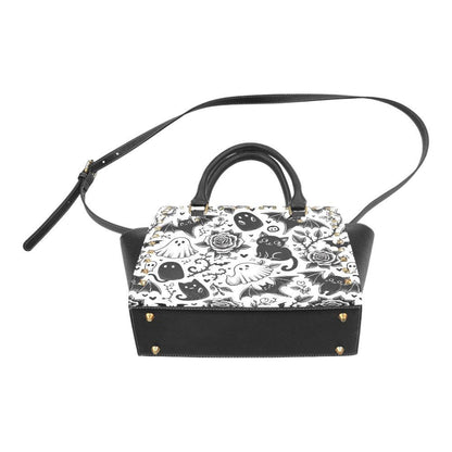 Goth Pattern Rivet Shoulder Handbag