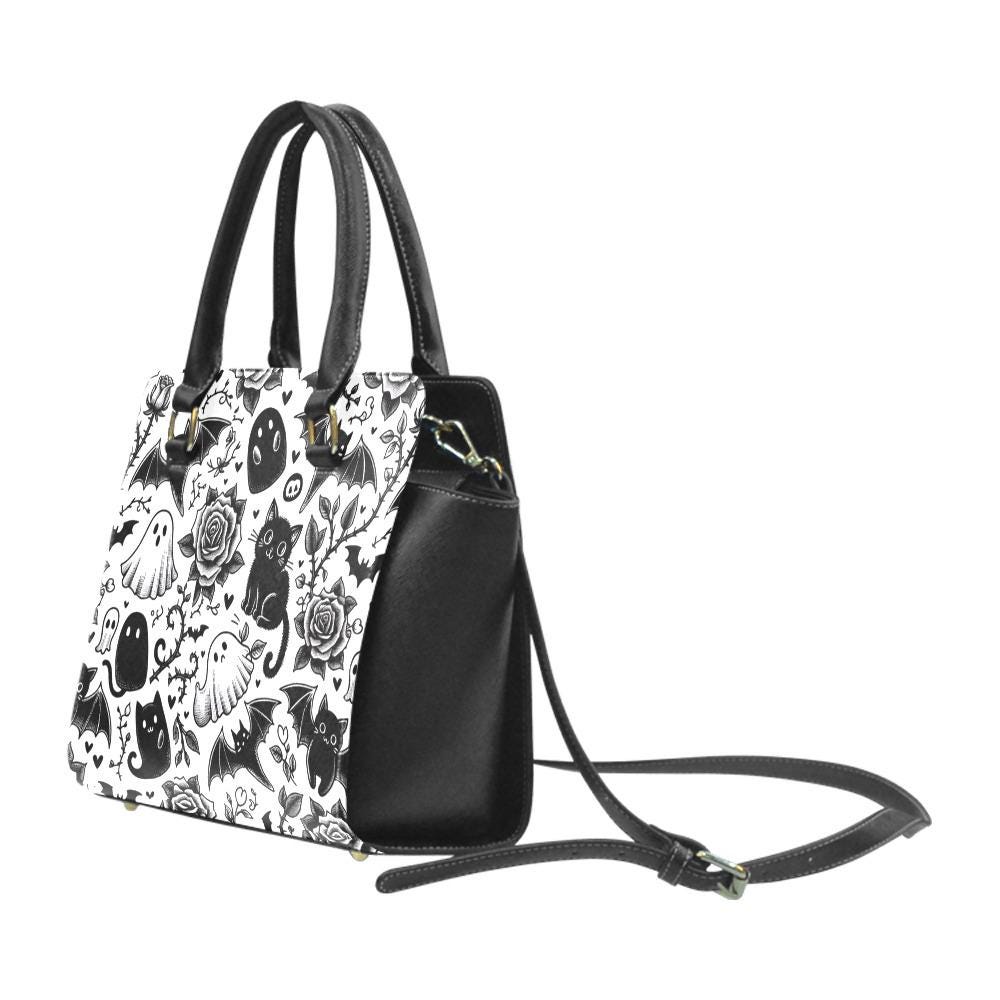 Goth Pattern Rivet Shoulder Handbag