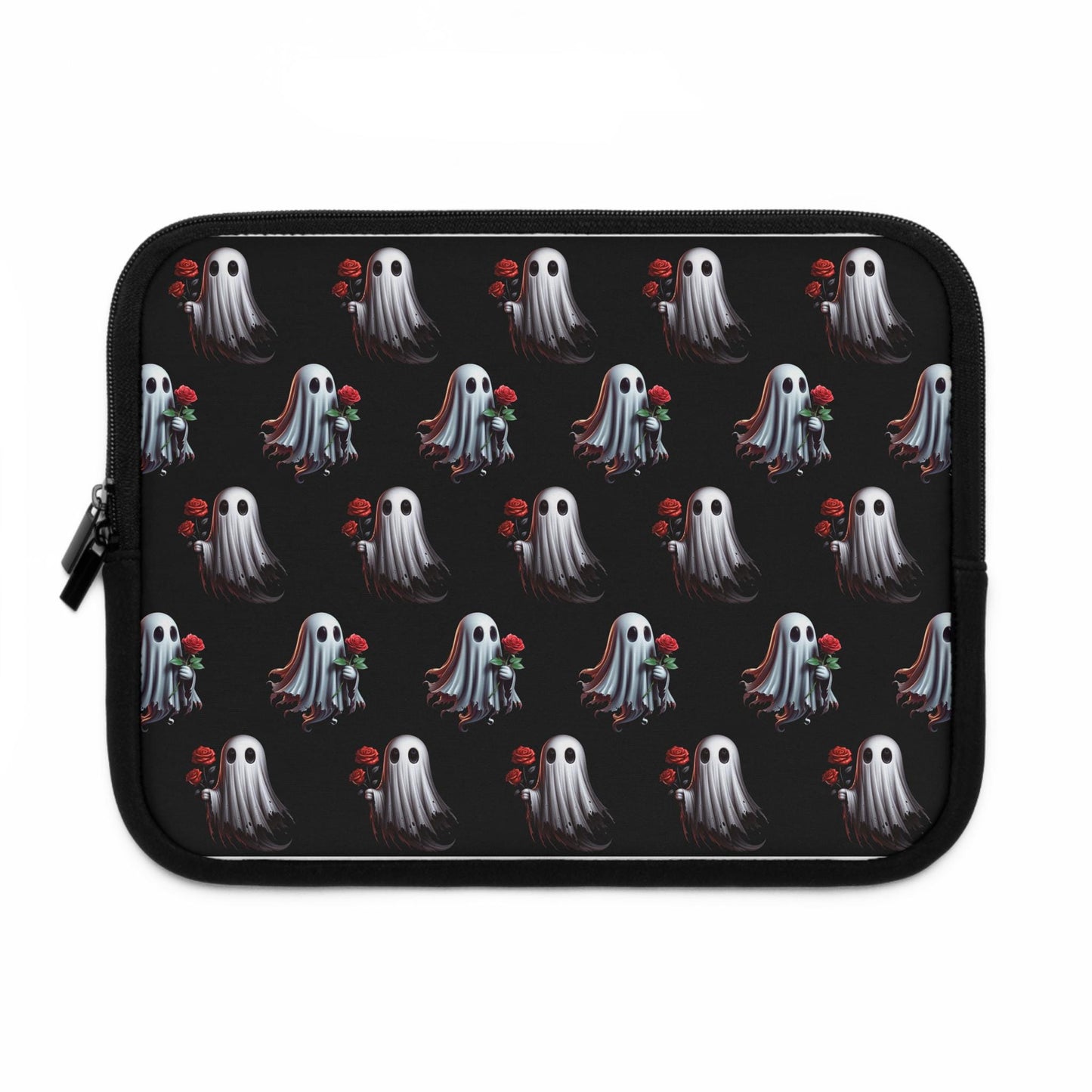 Romantic Gothic Ghosts with Rose Laptop Sleeve