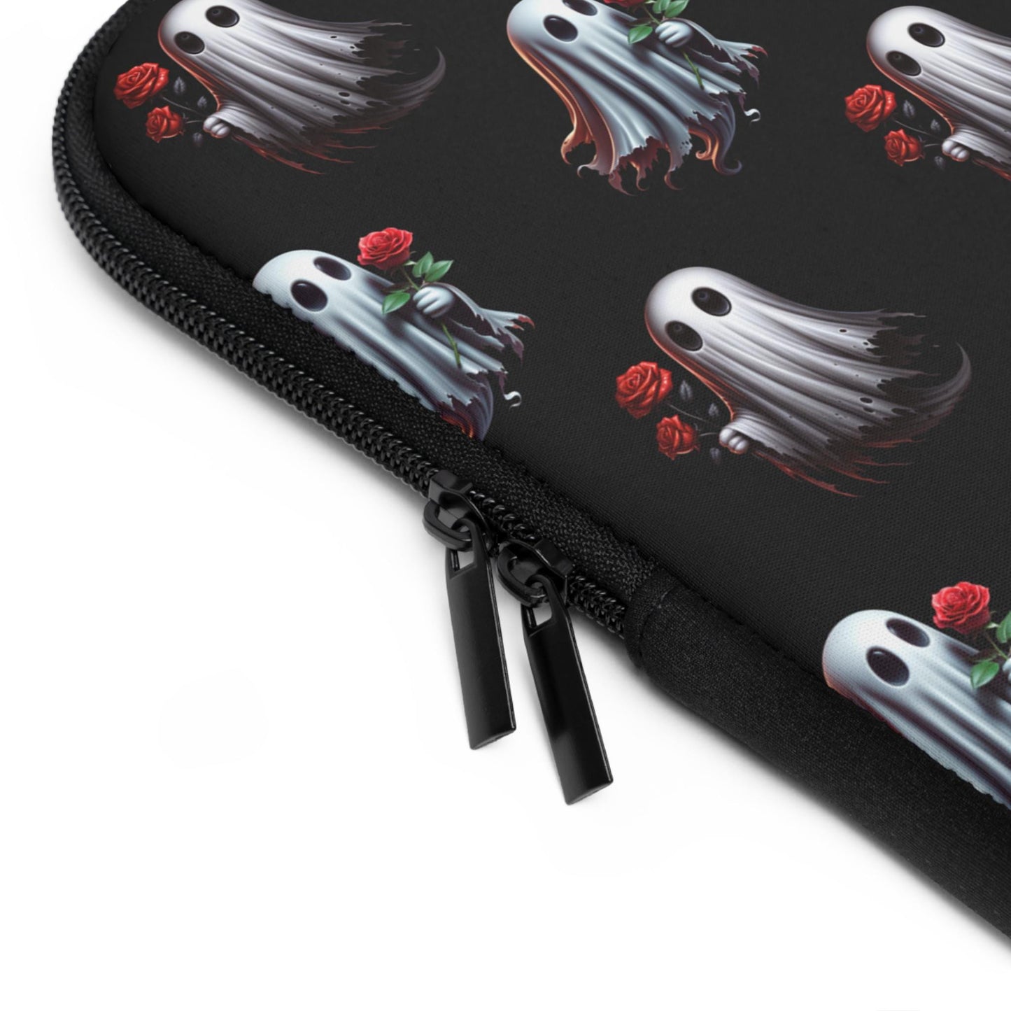 Romantic Gothic Ghosts with Rose Laptop Sleeve