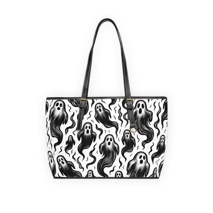 Ghost PU Leather Shoulder Bag - Hauntingly Chic Crossbody Purse, Spooky Halloween Messenger Bag, Creepy Gothic Handbag, Witchy Shoulder