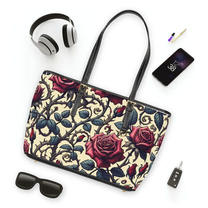 Rose Print Shoulder Bag, Floral Tote Purse, Women's Fashion Accessories, Valentine's Day Gift, Mother's Day, Birthday Present, Romantic