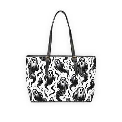 Ghost PU Leather Shoulder Bag - Hauntingly Chic Crossbody Purse, Spooky Halloween Messenger Bag, Creepy Gothic Handbag, Witchy Shoulder
