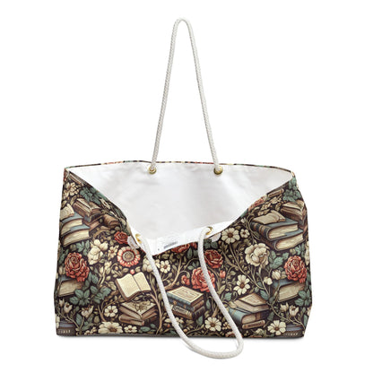 Weekender Bag, Romantic Books Design, Book Lover Gift, Literary Tote, Reading Bag, Library Bag, Travel Tote, Bookish Gift