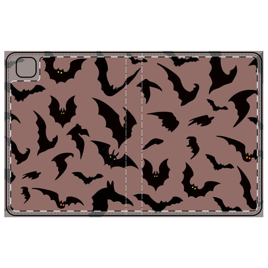 Tablet Folio Case - Pink Bats, iPad Sleeve, Tech Accessories, Halloween Tablet Cover, Goth Tablet Holder, Spooky Portfolio Case