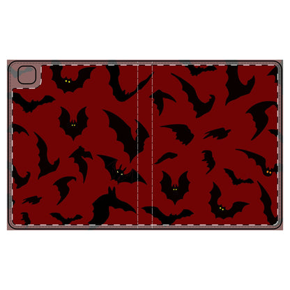 Tablet Folio Case, Red Bats, iPad Pro Cover, Halloween Tablet Sleeve, Gothic Tech Accessories