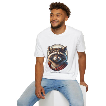 Raccoon Jesus Unisex T-Shirt, Christian Graphic Tee, Religious Gift, Jesus Lover Shirt,