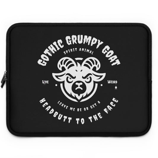 Dark Gothic Goat Laptop Sleeve, Protective Case, Tech Accessories, Alternative, Unique Computer Cover