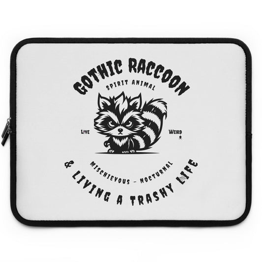 Gothic Raccoon Laptop Sleeve, Dark Animal Tech Cover, Alternative Style Tablet Case, Trendy Computer Bag, Unique Gift for Goth Friends, Emo