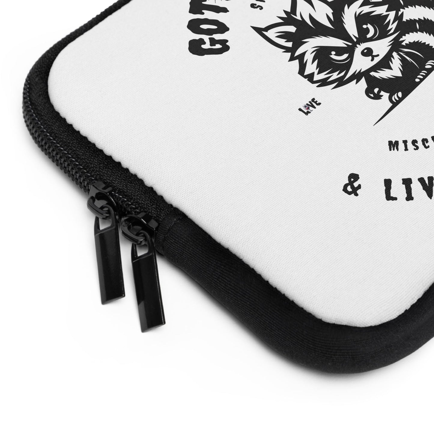 Gothic Raccoon Laptop Sleeve, Dark Animal Tech Cover, Alternative Style Tablet Case, Trendy Computer Bag, Unique Gift for Goth Friends, Emo