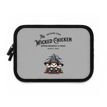 The Wicked Chicken Laptop Sleeve, Rooster Farmhouse Design, Animal Lover Gift, Protective Case for Computer, Poultry Theme Accessories