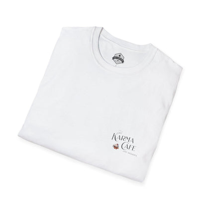 Karma Cafe Service Unisex Softstyle T-Shirt, What You Deserve Apparel, Positive Vibes Tee, Inspirational Graphic Shirt, Karma Gift Top