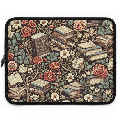 Laptop Sleeve, Romantic Books Design - Literary Laptop Case, Book Lover Gift, Bibliophile Tech Accessories, Reading Nook Decor, Literature