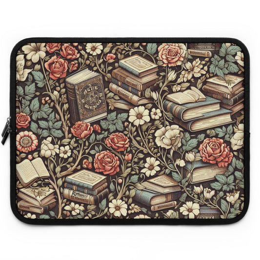 Laptop Sleeve, Romantic Books Design - Literary Laptop Case, Book Lover Gift, Bibliophile Tech Accessories, Reading Nook Decor, Literature