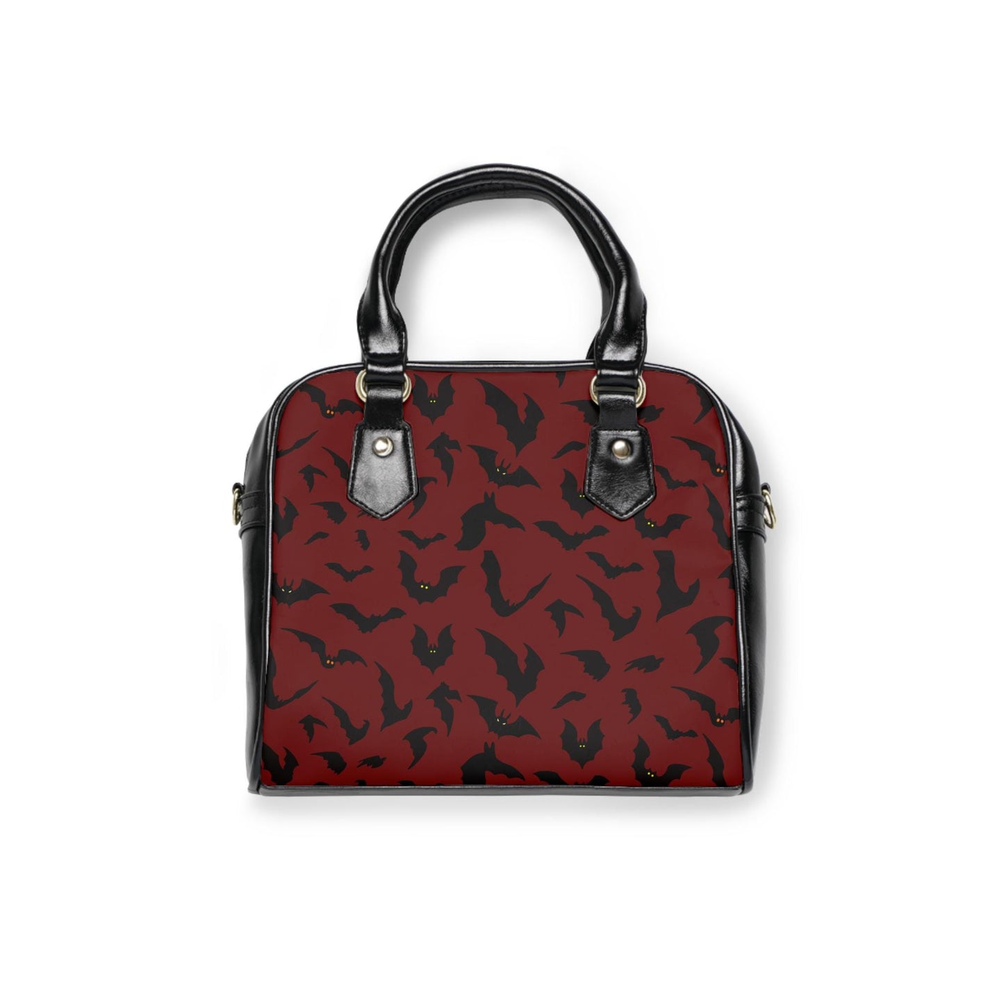 Red Bat Shoulder Handbag, Goth Crossbody Bag, Halloween Purse, Vampire Tote, Spooky Handbag