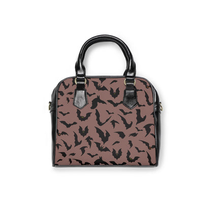 Pink Bat Shoulder Handbag, Goth Crossbody Bag, Halloween Purse, Vampire Tote, Spooky Handbag