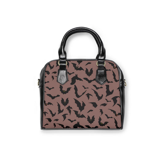 Pink Bat Shoulder Handbag, Goth Crossbody Bag, Halloween Purse, Vampire Tote, Spooky Handbag