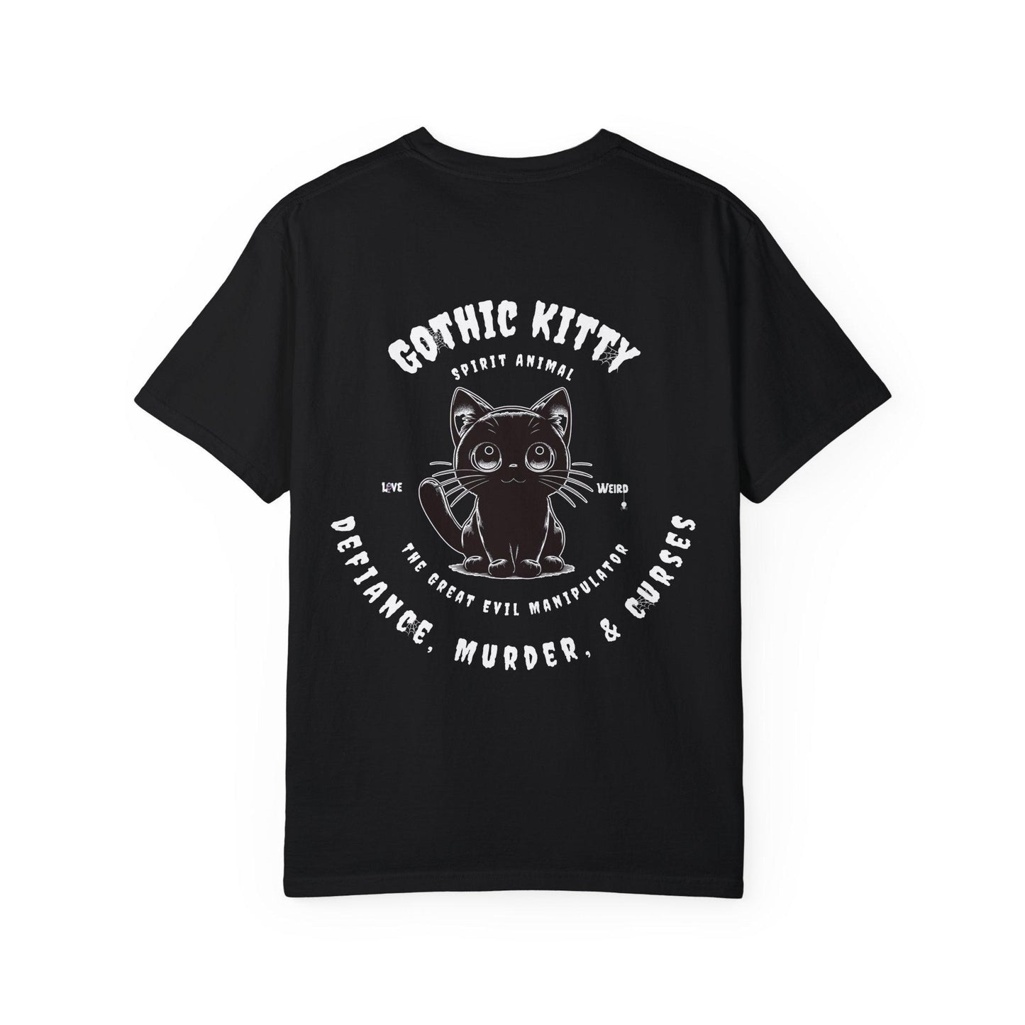 Gothic Cat Unisex T-shirt, Spirit Animal Tee, Grunge Kitty Shirt, Dark Cat Lover Top, Halloween Goth Clothing