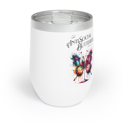 Chill Wine Tumbler, Funny Wine Glass, Introvert Gift, Social Distancing Cup, Personalized Drinkware, Unique Wine Lover Present, antisocial