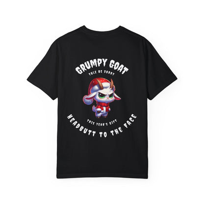 Grumpy Goat Holiday Unisex T-shirt, Funny Farm Animal Christmas Tee, Gift for Goat Lover, Festive Winter Apparel, Men's/Women's Shirt