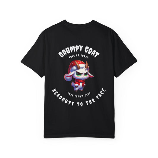 Grumpy Goat Holiday Unisex T-shirt, Funny Farm Animal Christmas Tee, Gift for Goat Lover, Festive Winter Apparel, Men's/Women's Shirt