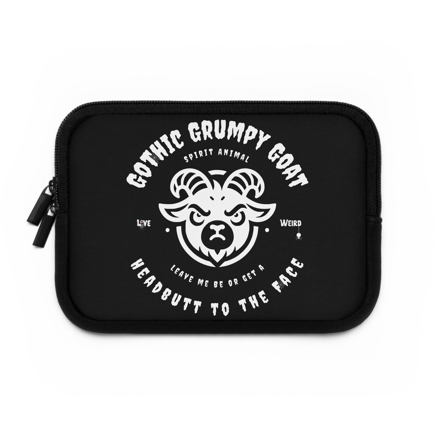 Dark Gothic Goat Laptop Sleeve, Protective Case, Tech Accessories, Alternative, Unique Computer Cover