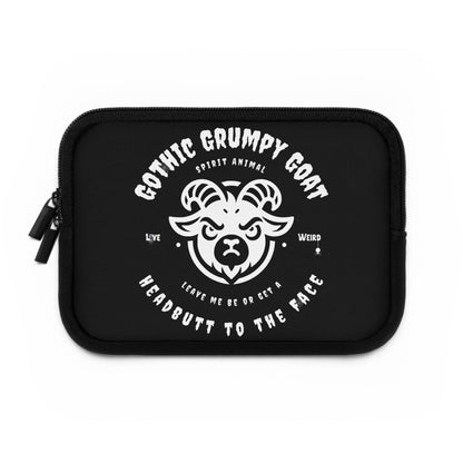 Dark Gothic Goat Laptop Sleeve, Protective Case, Tech Accessories, Alternative, Unique Computer Cover