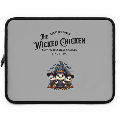 The Wicked Chicken Laptop Sleeve, Rooster Farmhouse Design, Animal Lover Gift, Protective Case for Computer, Poultry Theme Accessories