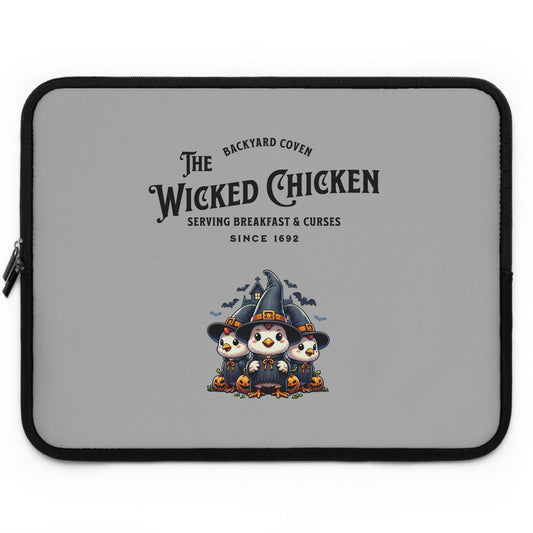 The Wicked Chicken Laptop Sleeve, Rooster Farmhouse Design, Animal Lover Gift, Protective Case for Computer, Poultry Theme Accessories